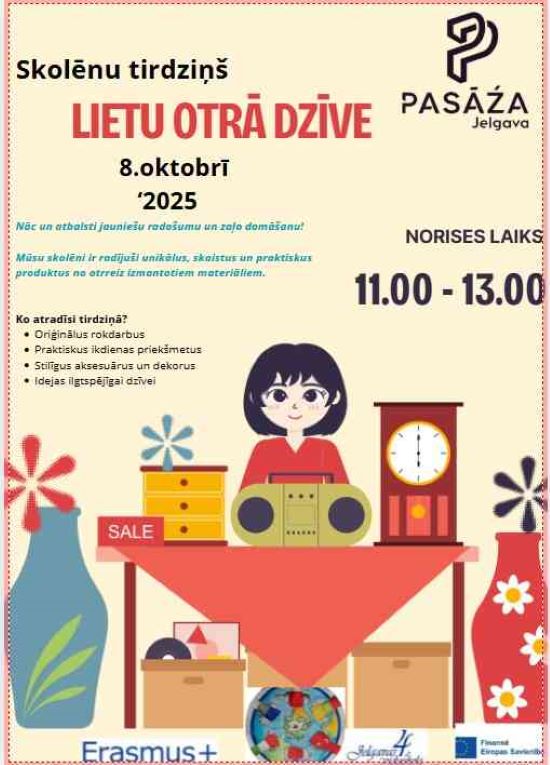 Erasmus tirdziņa afiša Erasmus tirdziņa afiša